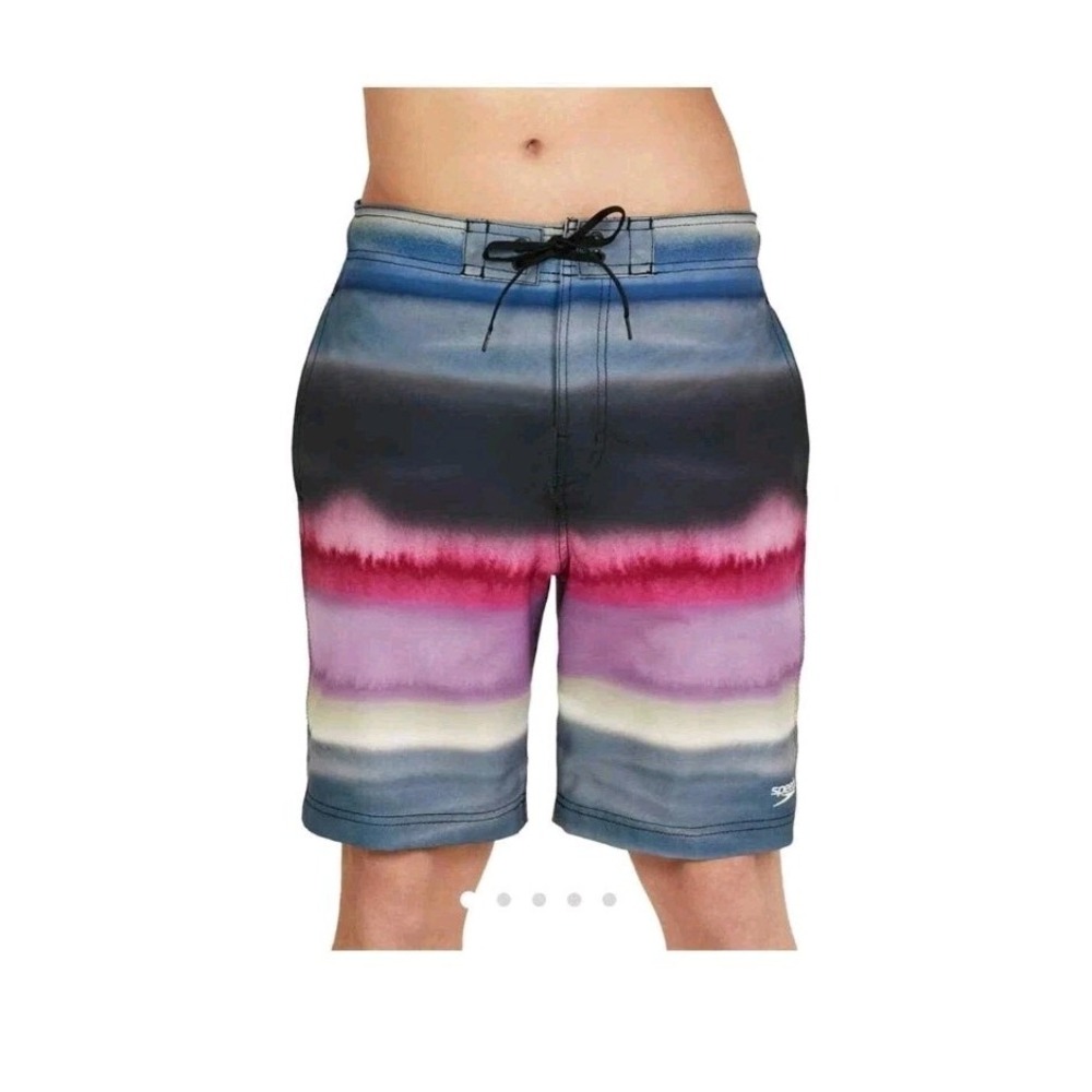 Speedo Men's Large Swim Trunk Knee Length 20" Boardshorts Coastal China Blue NWT